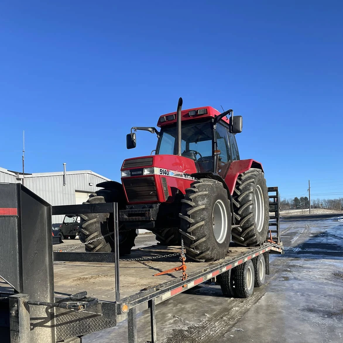 bearded hauling trailer